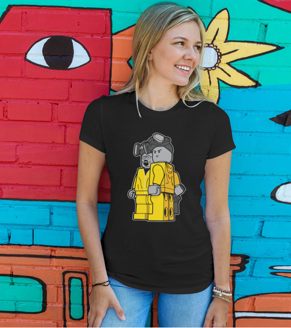 Bricking Bad Yellow Hazmat Figures With Goggles And Respirators T-Shirt