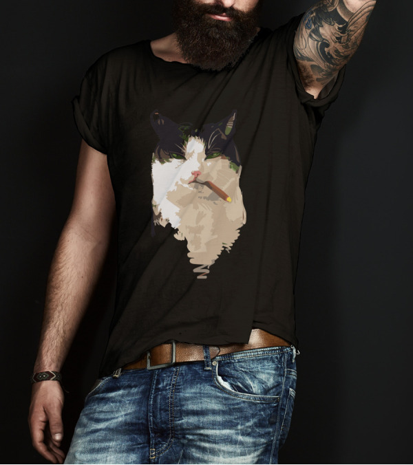 Cat1 Smoking T-Shirt