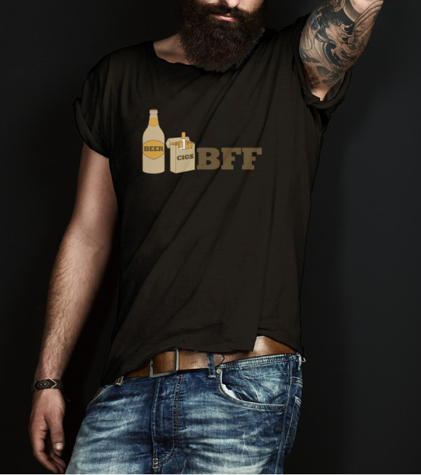 Beer Cigs BFF Best Friends T-Shirt