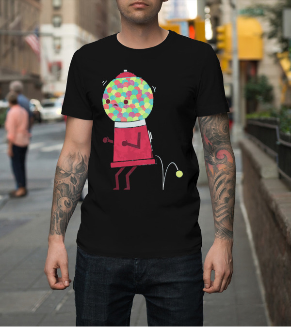 Shirt: Gumball Machine Personified Urgency T-Shirt Gumball Machine Personified Urgency T-Shirt
