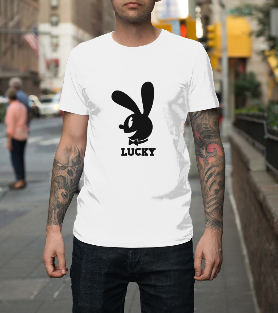 Lucky Bunny Silhouette Bowtie T-Shirt