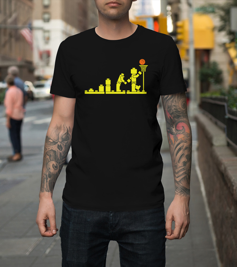 Evolution Lego Basketball Sports Journey Blocks Dunk T-Shirt