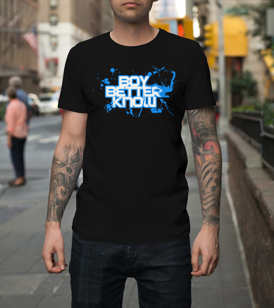 Boy Better Know Blue Splatter T-Shirt