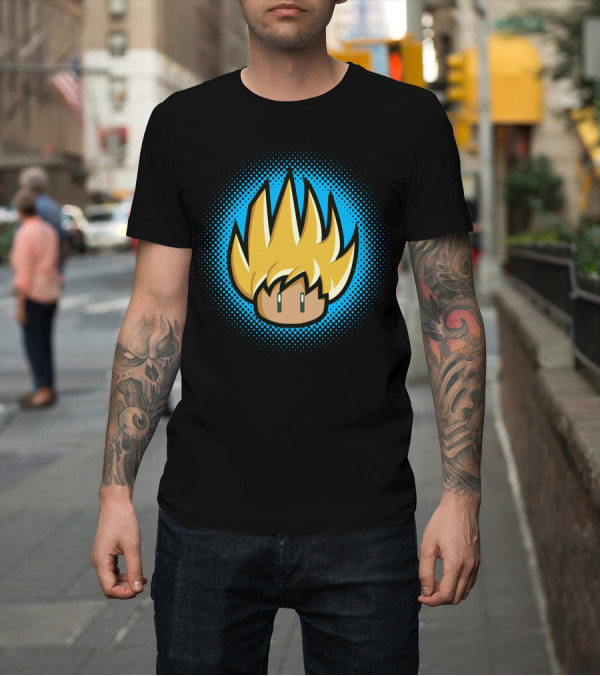 Shirt: Saiyan Up Iconic Yellow Spiky Hair Anime Character Power Concept T-Shirt Saiyan Up Iconic Yellow Spiky Hair Anime Character Power Concept T-Shirt