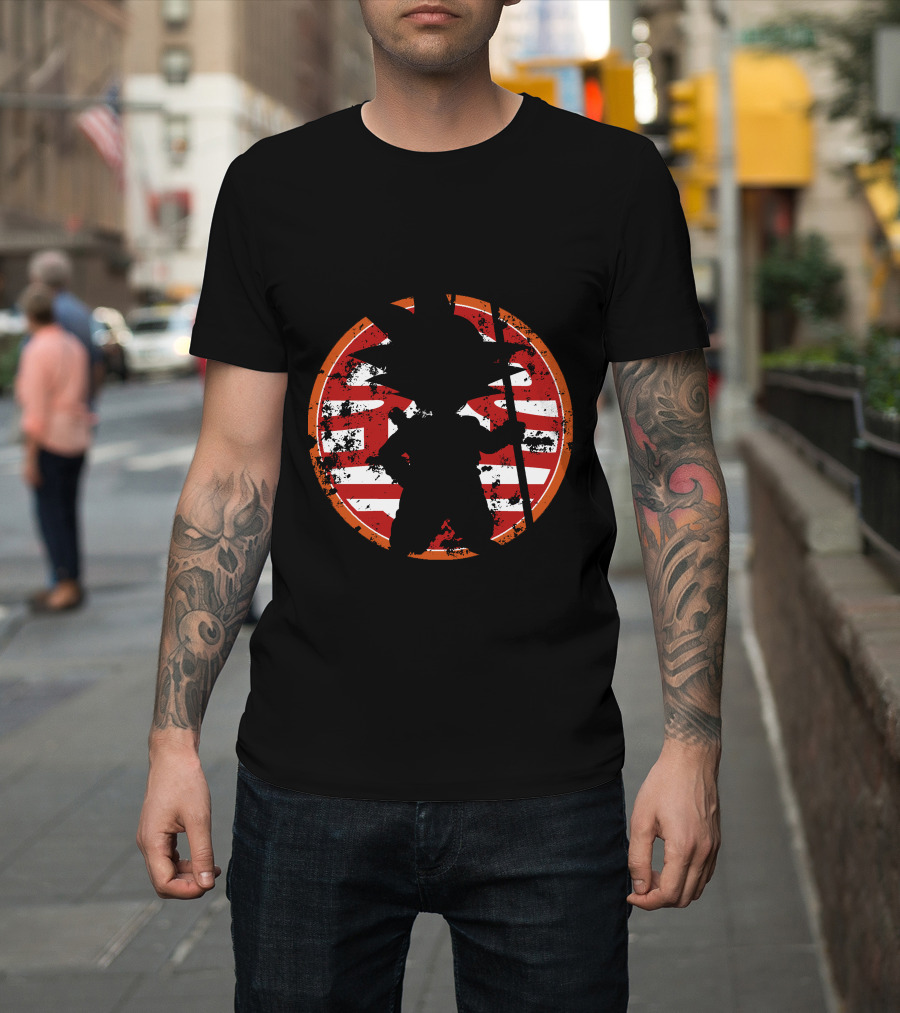 Train To The Goal Saiyan Warrior Red Circle T-Shirt