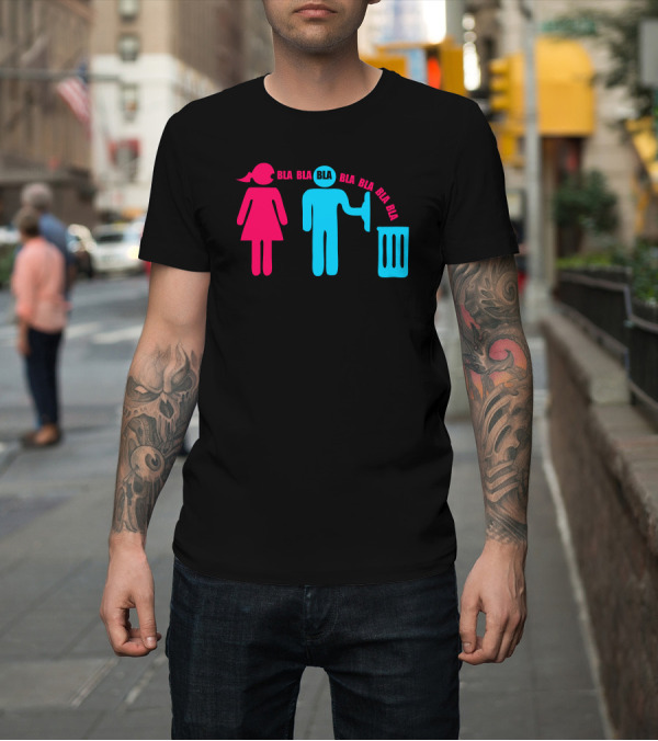 Shirt: Bla Bla Bla Figure Throwing Away Conversation T-Shirt Bla Bla Bla Figure Throwing Away Conversation T-Shirt