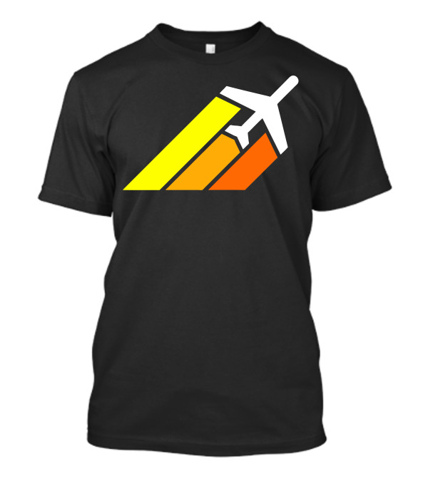 Jetsetter Airplane Trajectory With Colorful Speed Trails T-Shirt