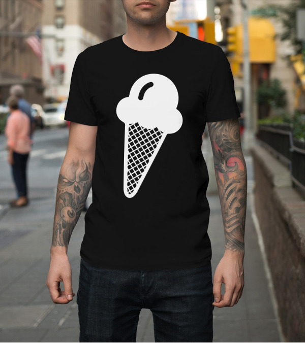 Shirt: Ice Cream Cone White T-Shirt Ice Cream Cone White T-Shirt