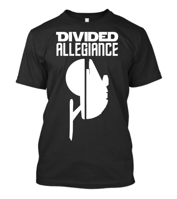 Divided Allegiance Star Wars Mandalorian Boba Fett Helmet Split T-Shirt