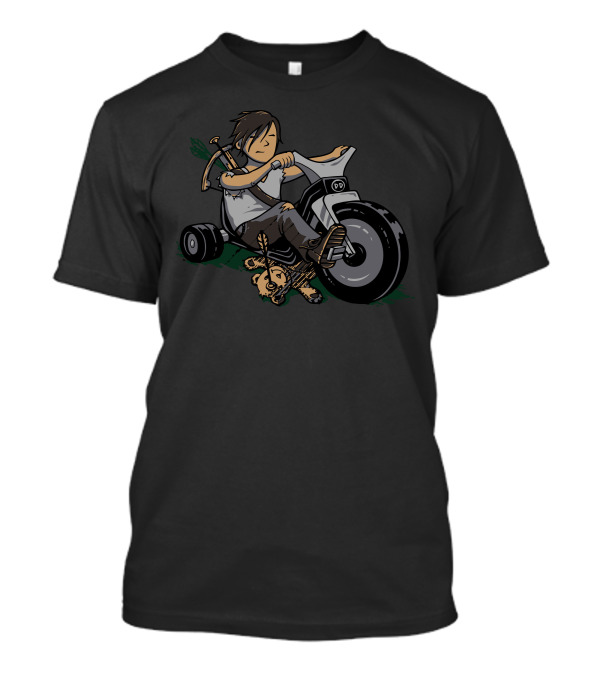 The Wheelin Big Wheel Rider With Crossbow And Stuffed Tiger T-Shirt