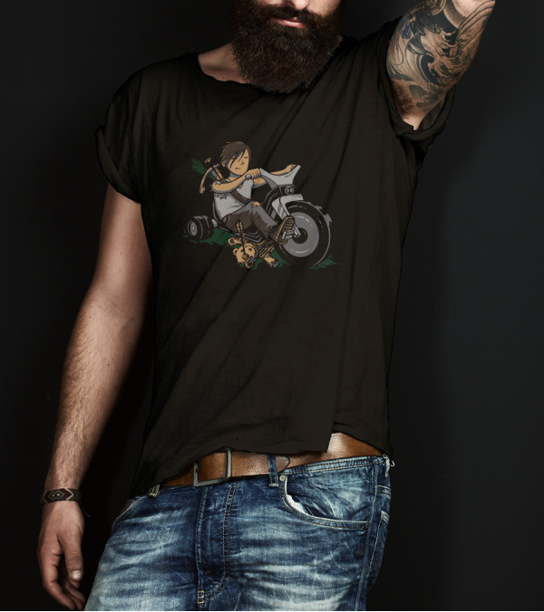 The Wheelin Big Wheel Rider With Crossbow And Stuffed Tiger T-Shirt