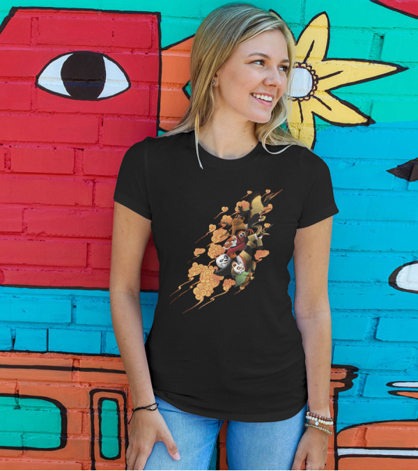 Kung Fu Masters Attack Cloud Formation T-Shirt