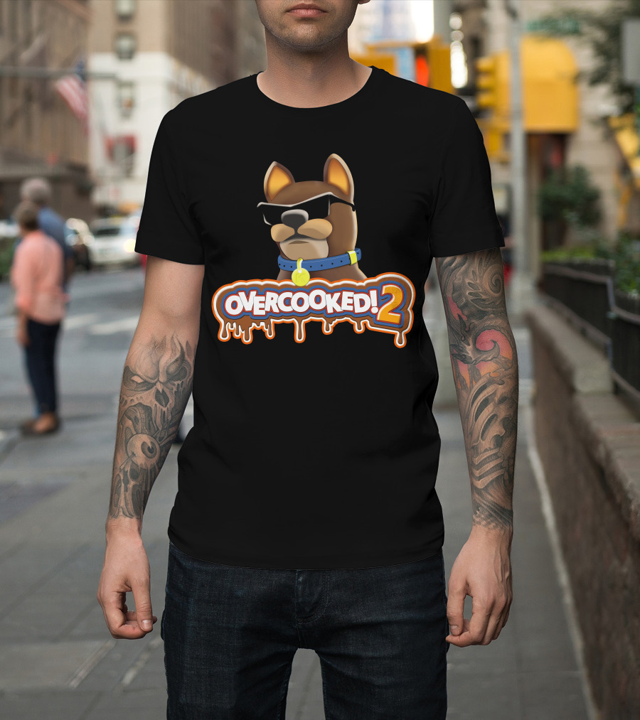 Overcooked 2 Cool Dog with Sunglasses T-Shirt