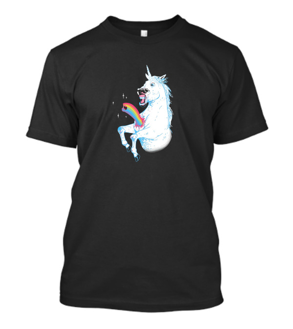 Rainbowburster Vomiting Sparkling Unicorn Explosion T-Shirt