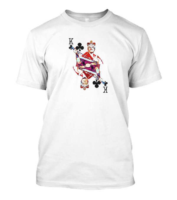 K Playing Card King Of Clubs Design With Iconic Microphone Holder T-Shirt