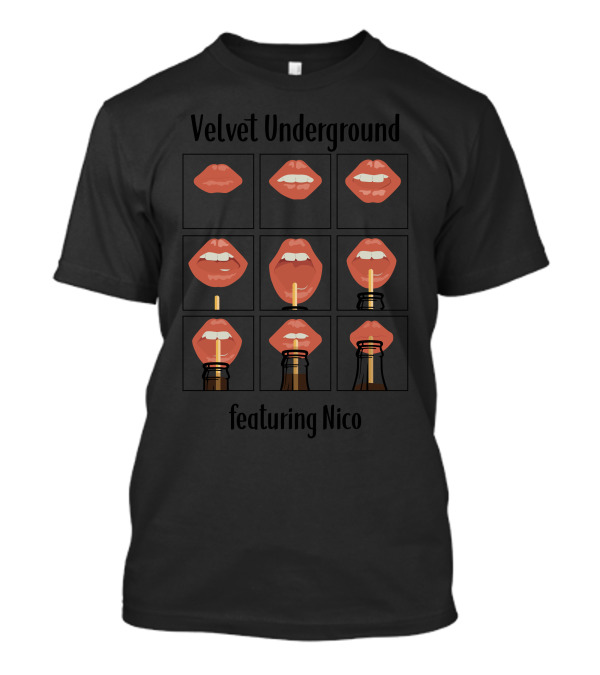 Velvet Underground Featuring Nico Lips And Bottle Sequence T-Shirt