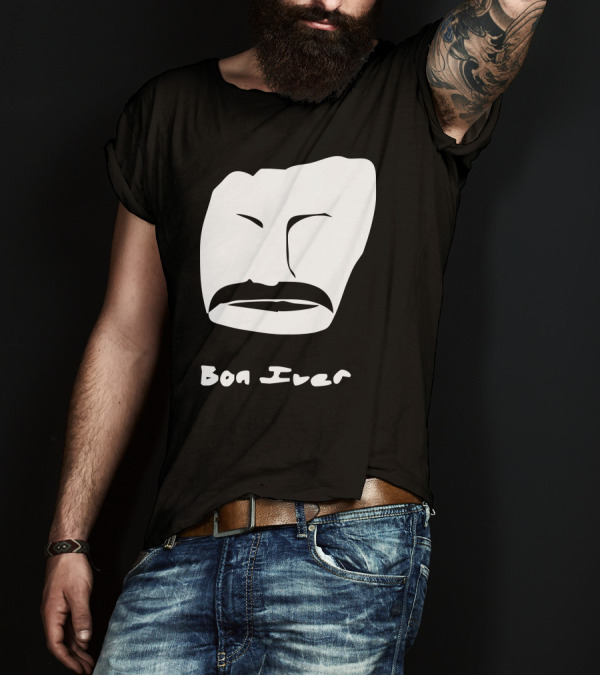 Bon Iver Abstract Face Minimalist T-Shirt