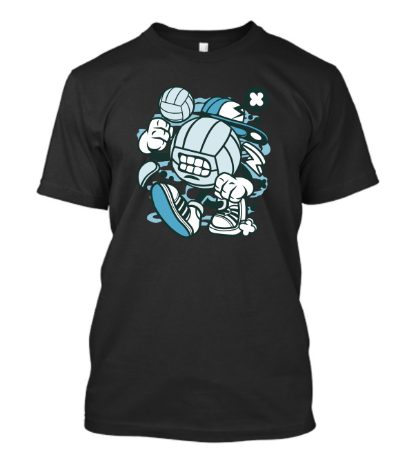 Volleyball Face Character With Sneakers And Ball T-Shirt