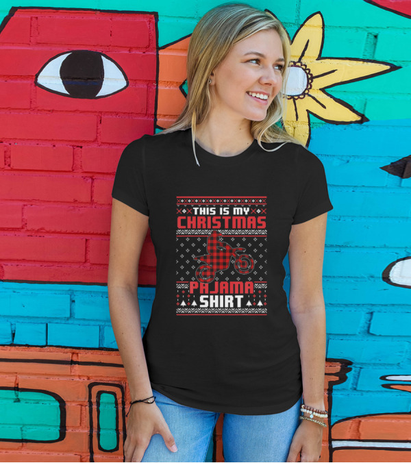 This Is My Christmas Pajama Shirt Dirt Bike Motocross T-Shirt