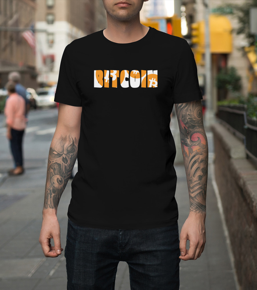 Bitcoin BTC Letters Cryptographic T-Shirt