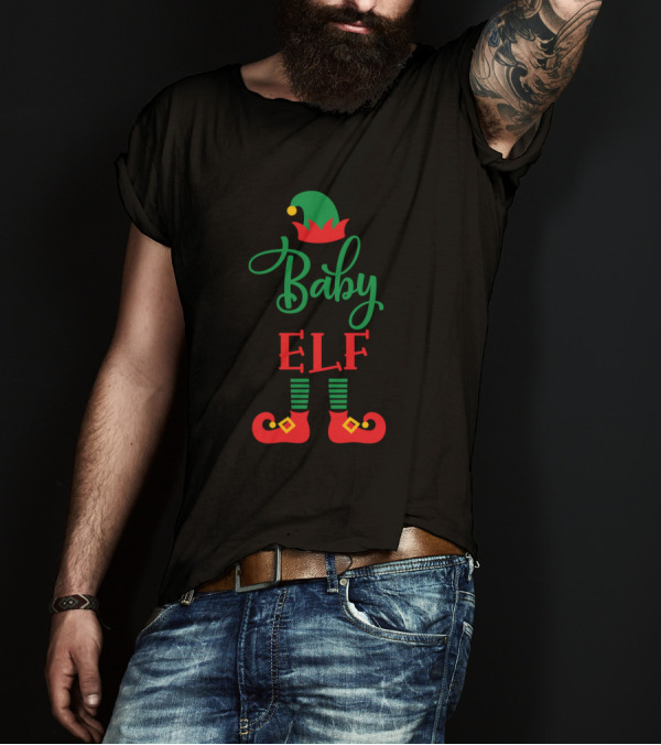 Baby Elf Family Christmas Party Matching T-Shirt