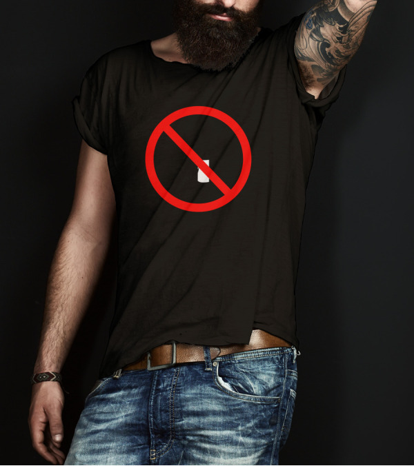 No Alcohol Wine Glass Bottle 21st Birthday Strikethrough T-Shirt