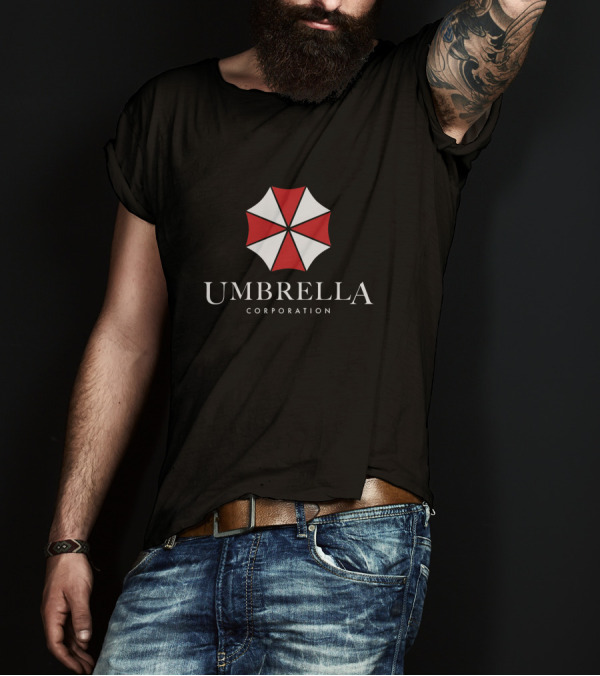 Umbrella Corporation Logo Red And White Umbrella T-Shirt