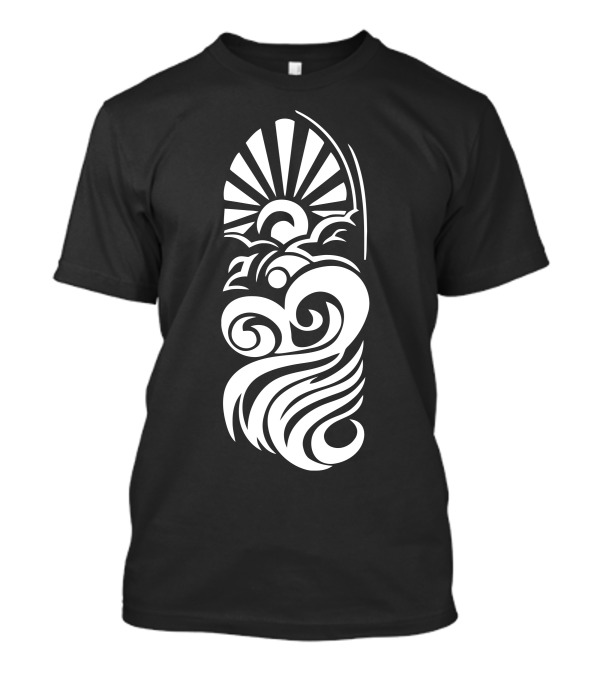 Aztec Tribal Sun And Waves T-Shirt