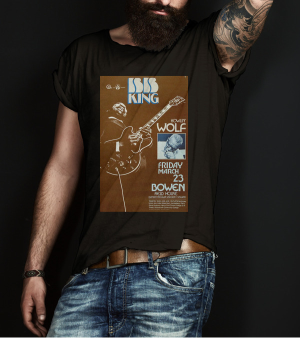 BB King Howlin' Wolf Friday March 23 Bowen Field House Concert T-Shirt