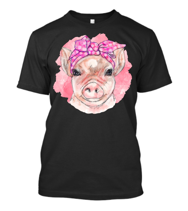 Pink Bandana Pig T-Shirt