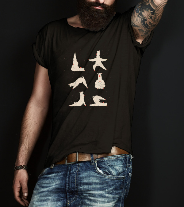 Llama Yoga Poses Cute Animal Stretching Positions T-Shirt