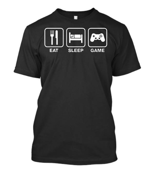Eat Sleep Game Gamer Controller Icons T-Shirt