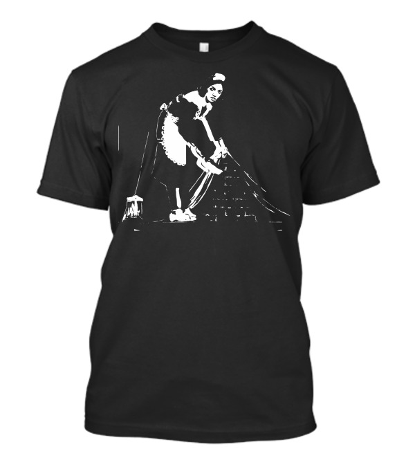 Banksy Cleaner Iconic Maid Sweeping T-Shirt