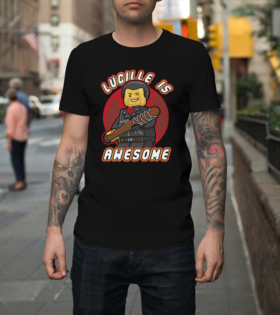 Lucille Is Awesome LEGO Style Bat Wielder T-Shirt