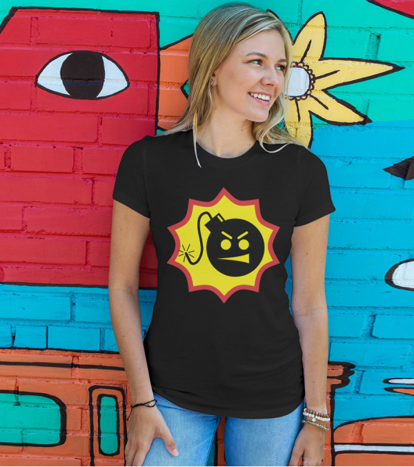 Serious Sam Explosive Logo Angry Bomb Face T-Shirt