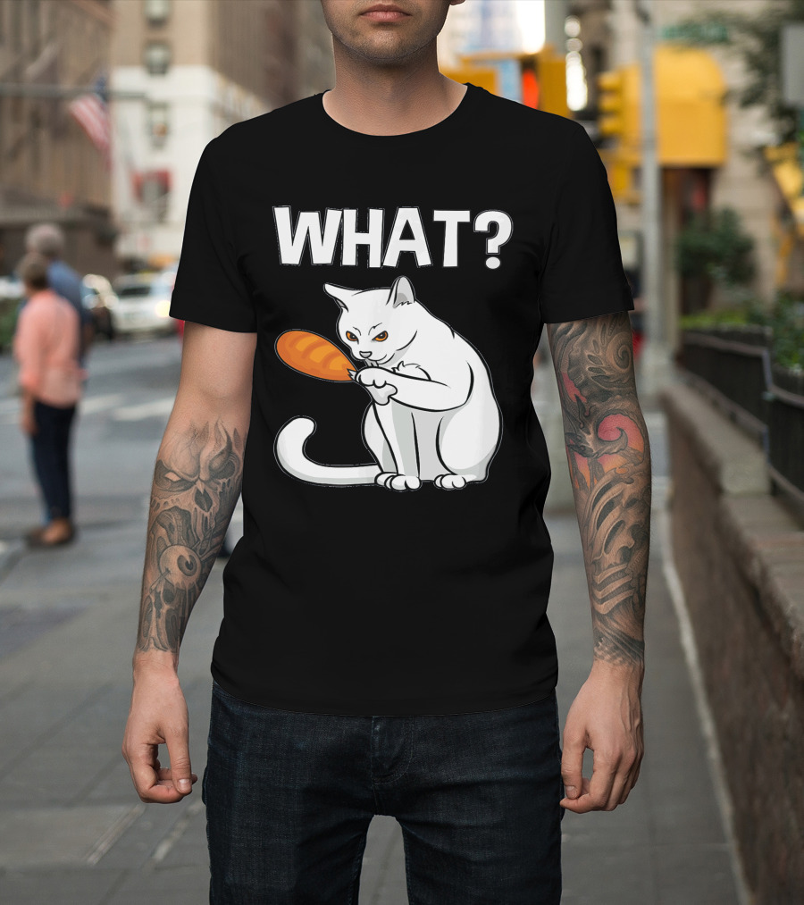 What Can I Eat A Turkey Cat Holding Drumstick T-Shirt