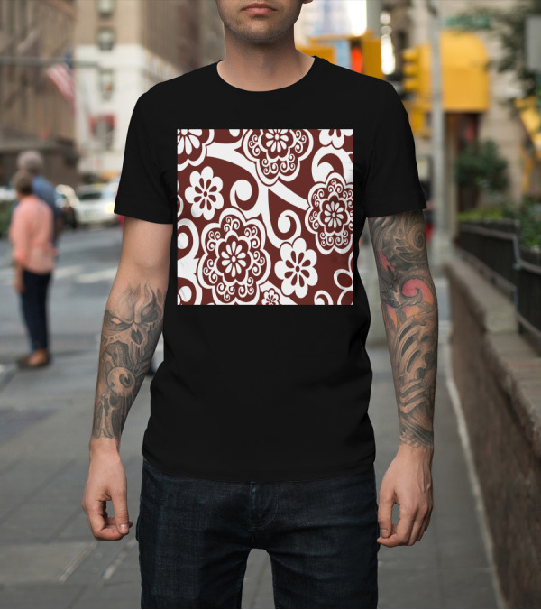 Shirt: Ethnic Floral Patterns Swirl T-Shirt Ethnic Floral Patterns Swirl T-Shirt