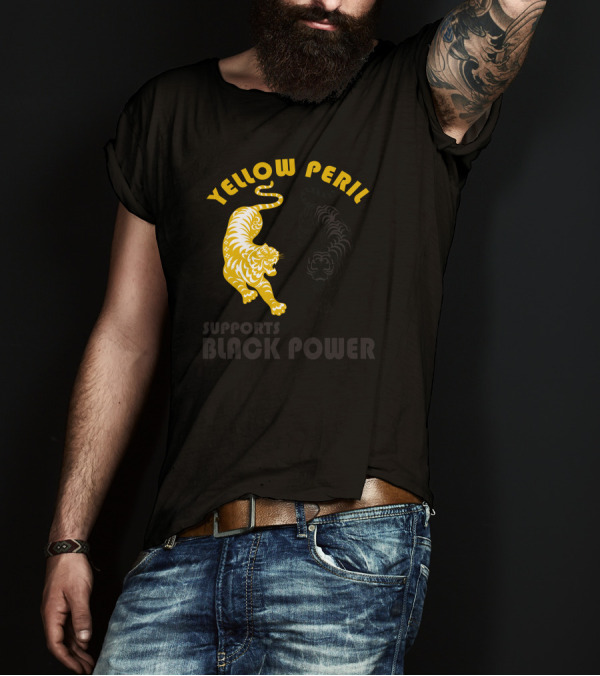 Yellow Peril Supports Black Power Tiger And Panther T-Shirt