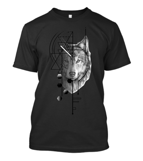 Wolf Geometric Abstract T-Shirt