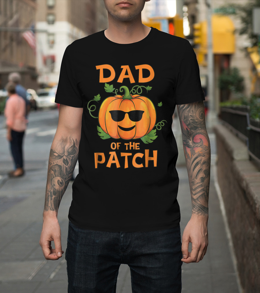 Dad of the Patch Pumpkin with Sunglasses T-Shirt