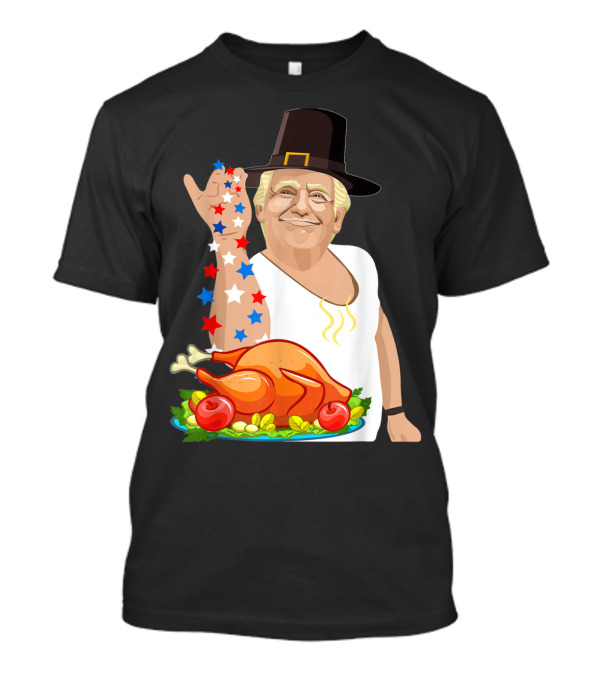 MAKE THANKSGIVING GREAT AGAIN Trump Turkey Pilgrim Star Sprinkle T-Shirt