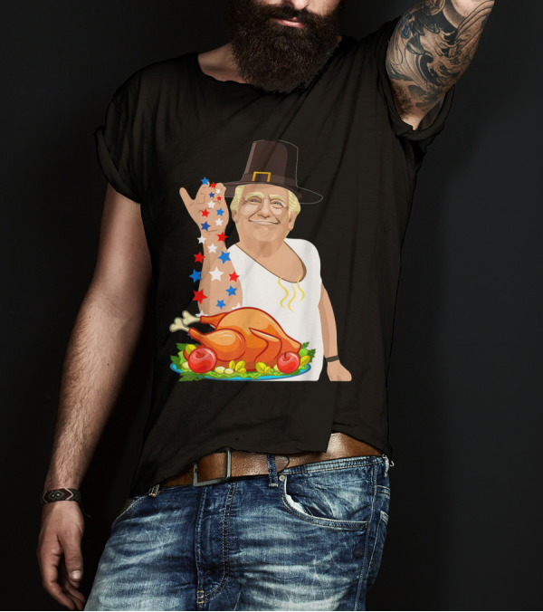 MAKE THANKSGIVING GREAT AGAIN Trump Turkey Pilgrim Star Sprinkle T-Shirt