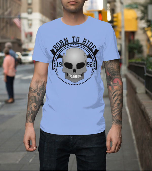 Shirt: Born to Ride Skull 1992 T-Shirt Born to Ride Skull 1992 T-Shirt
