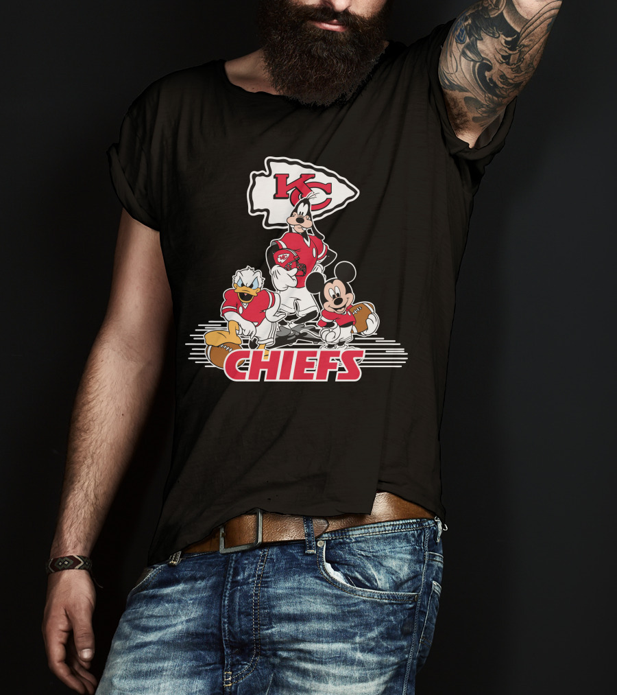 Mickey Donald Goofy Kansas City Chiefs Football Players Chiefs T-Shirt