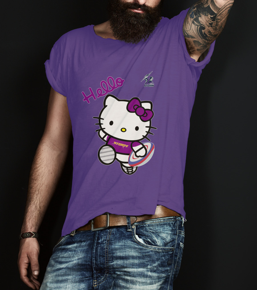 Melbourne Storm Hello Kitty Rugby T-Shirt