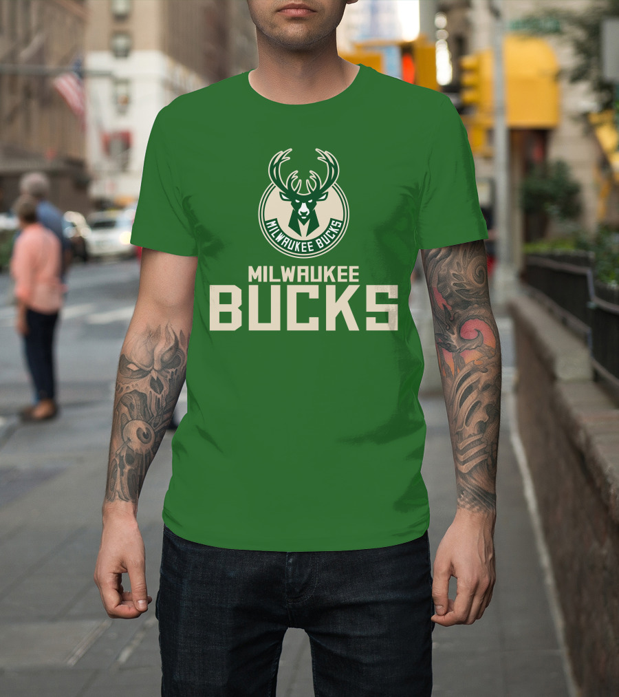 Milwaukee Bucks NBA Logo Green P504HN65261 T-Shirt