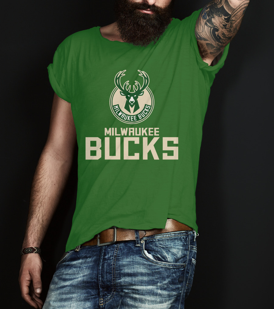 Milwaukee Bucks NBA Logo Green P504HN65261 T-Shirt