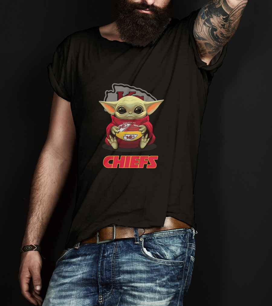 Kansas City Chiefs Baby Yoda Chiefs Football NFL Fan T-Shirt