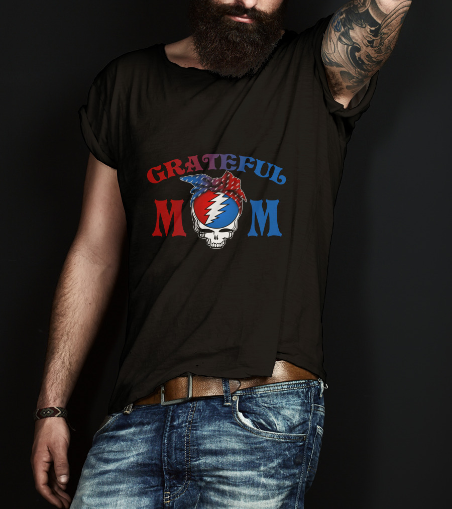 Grateful Dead Steal Your Face Skull Grateful Mom T-Shirt