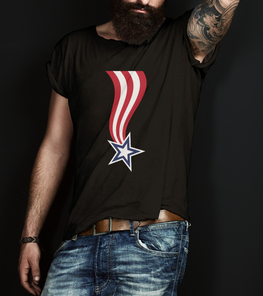 All American Flag Ribbon Star T-Shirt
